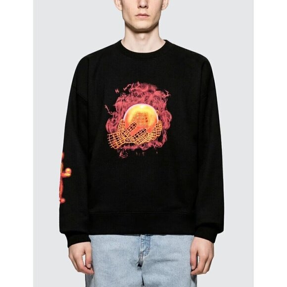 Off-White Black Hands and Planet Sweatshirt Large New Virgil Abloh - Picture 5 of 16